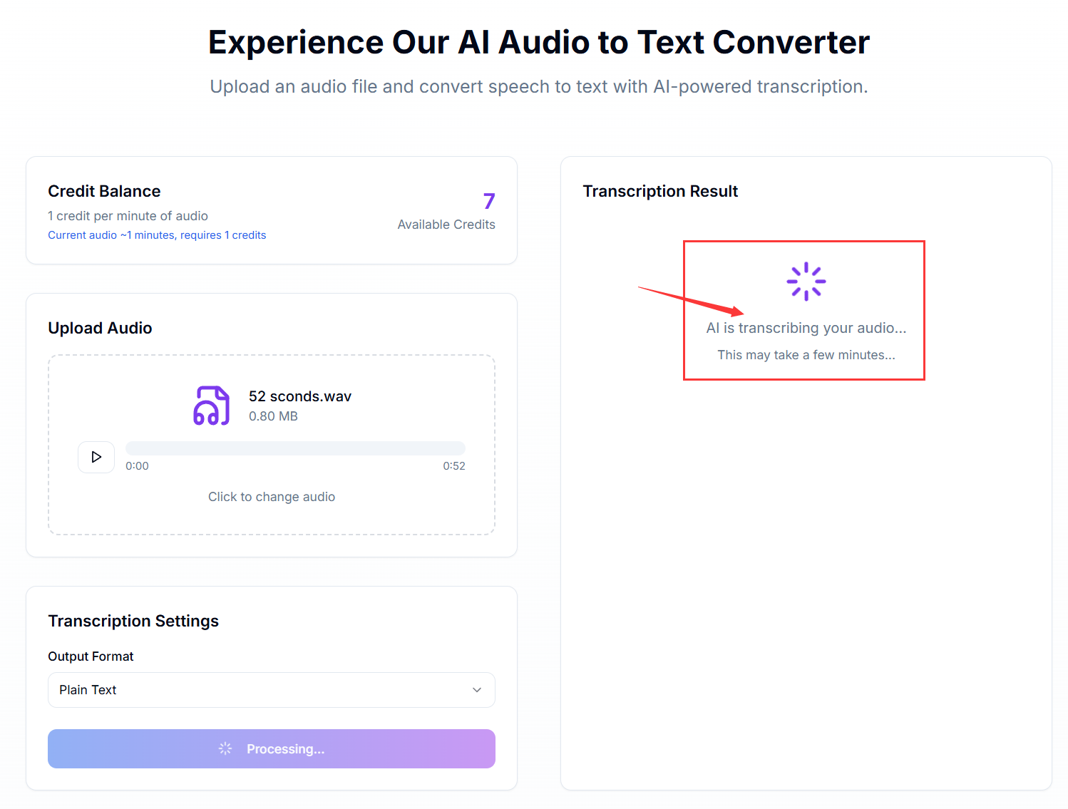 Step 3: AI Processing